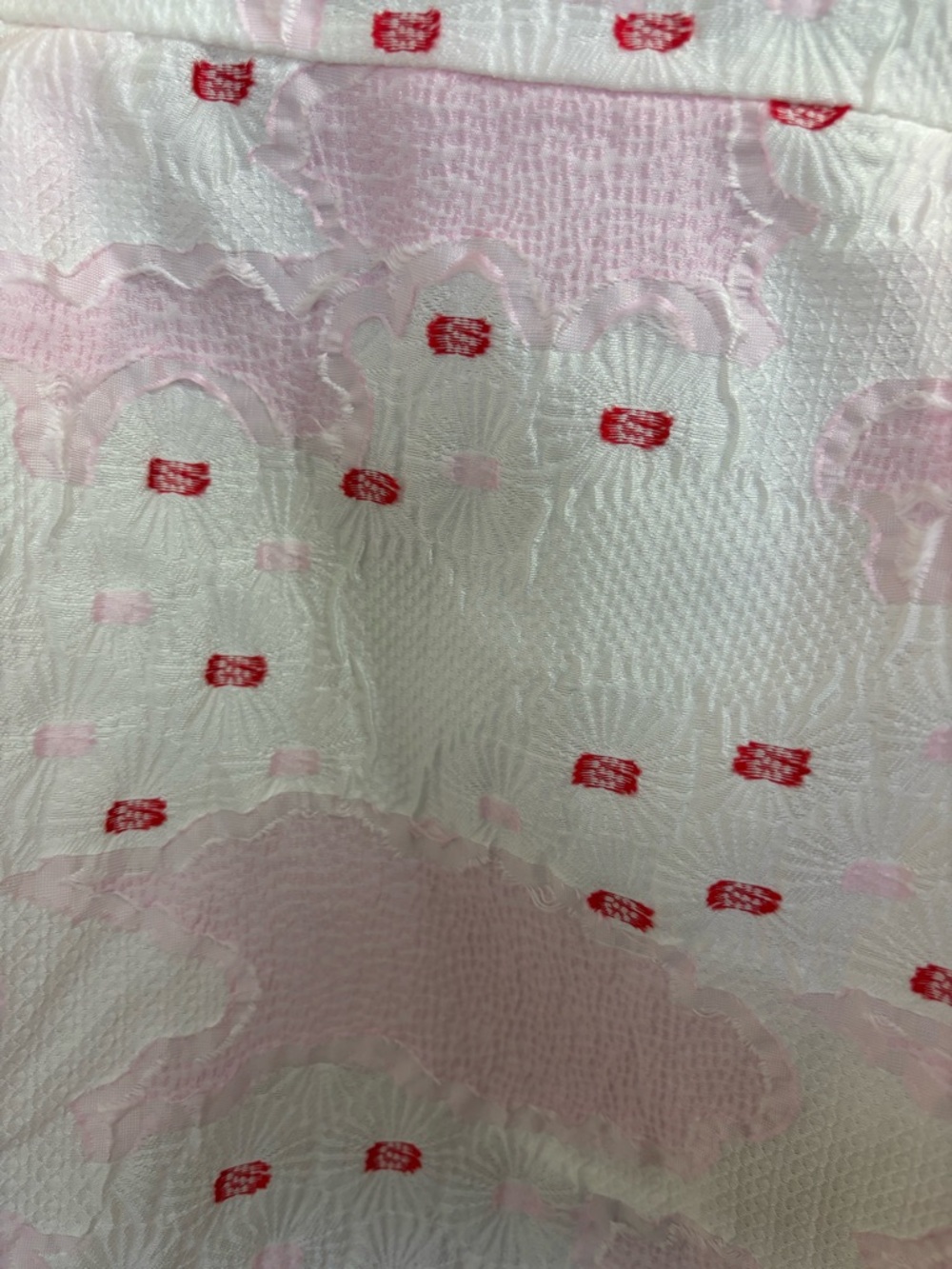 UrbanOutfitters DREAM sister Jane Venus Pink Puff-Sleeve  Jacquard Blouse - Picture 10 of 11